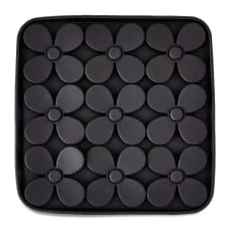 Silicone Shamrock Snuffle Mat, Black, 8" x 8" Strong suction cups keep the mat securely in place.