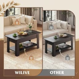 Inch Lift Top Coffee Table With Hidden Storage Compartment Open Shelf, Rustic Wood Coffee Table With Storage For Living Room, A