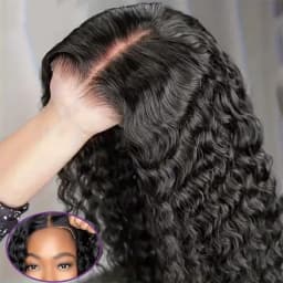 18-46 Inch 7x6 Deep Wave Wigs Brazilian Water Wave Wigs 7x6 Glueless Human Hair Wigs For Women 220% Density Remy Hair