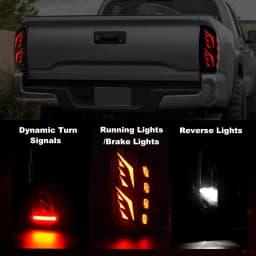 LED Tail Lights for Toyota Tacoma 2016 2017 2018 2019 2020 2021 2022 2023 Startup Animation Taillight Dynamic Turn Signal Lights Brake Reverse Light Smoked Sequential Full LED Rear Lamp Assembly
