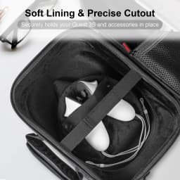 Large Carrying Case for Meta Quest 3/Quest 3S, Hard Travel Case for BOBOVR S3 Pro/Kiwi Design Battery Head Strap and Other Accessories, Storage Case and Soft Lining for Quest 3S