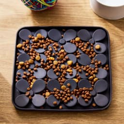 Silicone Shamrock Snuffle Mat, Black, 8" x 8"