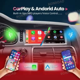 BONROAD Linux Touch Screen Wireless Carplay Car Radio Android Auto For Audi Q7 4L 2005-2015 GPS Navigation Multimedia Player
