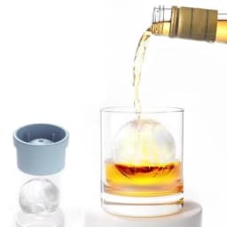 Chiclify Ice Ball Molds, 6PCS Reusable Large Round Ice Cube Mold, Stackable Easy-Release Silicone Ice Balls Maker Mold for Whiskey Cocktails Bourbon and Drinks (6, Blue+White+Pink)