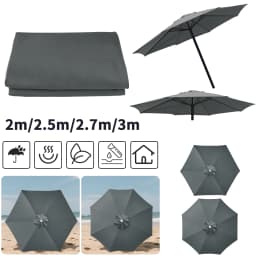 Parasol Replacement Cover 6 Ribs/8 Ribs Market Patio Umbrella Cloth Canopy Cover Waterproof Sunshade For Outdoor Garden
