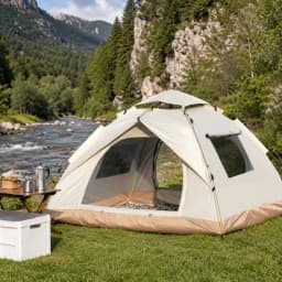 Fully Automatic Instant-Setup Oxford Fabric Camping Tent for 2-4 People - Windproof, Waterproof, Sunscreen, Moisture-Proof - Ideal for Outdoor Camping, Family Gatherings, Camping Gift for Holidays, Tents For Camping, Spacious Interior