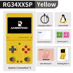 Anbernic RG34XXSP / RG35XXSP Flip Retro Handheld Game Console Retro IPS Screen Linux 64bit 3300mAh Portable Clamshell Games Player Supports 5G WiFi Bluetooth HDMI TV Out 30+ Simulators