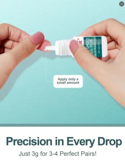 Quick-Drying Nail Glue for Press-On Nails - Strong Adhesive for Easy Application