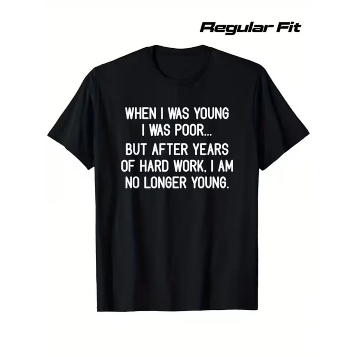 item picture mens funny sarcastic t shirt humorous slogan black crew neck tee with white text regular fit short sleeve casual streetwear comfortable casual attire sizes s xxl funny gift idea for