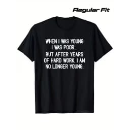 item picture mens funny sarcastic t shirt humorous slogan black crew neck tee with white text regular fit short sleeve casual streetwear comfortable casual attire sizes s xxl funny gift idea for