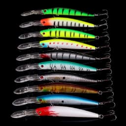 10pcs Minnow Deep Fishing Lure Hard Bait Artificial Bait 14.5cm 14.5g