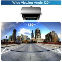 iPoster 7 Inch TFT LCD Screen Car Rear View Monitor With Reversing Camera Backup Night Vision 120 Degree View Angle 10m Av Cable For 10m Truck Rv Van Trailer SUV Semi Truck