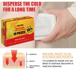 10PCS Winter Extra Large Body Warmer Sticker Heat Patches Long Lasting Hand Warmer Disposable Self-heating Odorless Body & Hand Heating Paste