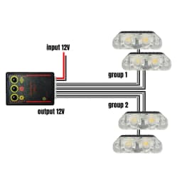 4pcs LED Grille Lights - 2LED Surface Mount Light Bar Strip | For Trucks, Cars, Van, Utility Vehicles, 12V, Universally Applicable