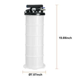 Fluid Extractor, 1.74 Gallons (6.5 Liters), Pneumatic/Manual Oil Changer Vacuum Fluid Extractor with Dipstick and Suction Hose,