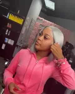 Bob Wig Human Hair 180% 220% Density 13x6 HD Lace Front Human Hair Wigs For Women Remy Brazilian Silver Grey Lace Frontal Short Bob Wigs For Black Women Pre Plucked