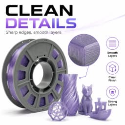 PETG Glitter 3D Printer Filament 1.75mm 300g Spool Sparkling Sparkle Glittery PETG High Strength Toughness Easy to Print FDM Printing Material