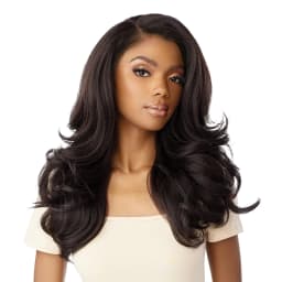 Sensationnel HD Lace Front Wig Curls Kinks N Co Glueless Kinky Edges 13X6 Kinky Blow Out 20", Synthetic