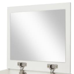 Vanity Dressing Table with Mirror and Stool 15.8" White Compact Storage Desk for Bedroom Dormitory Studio Apartment