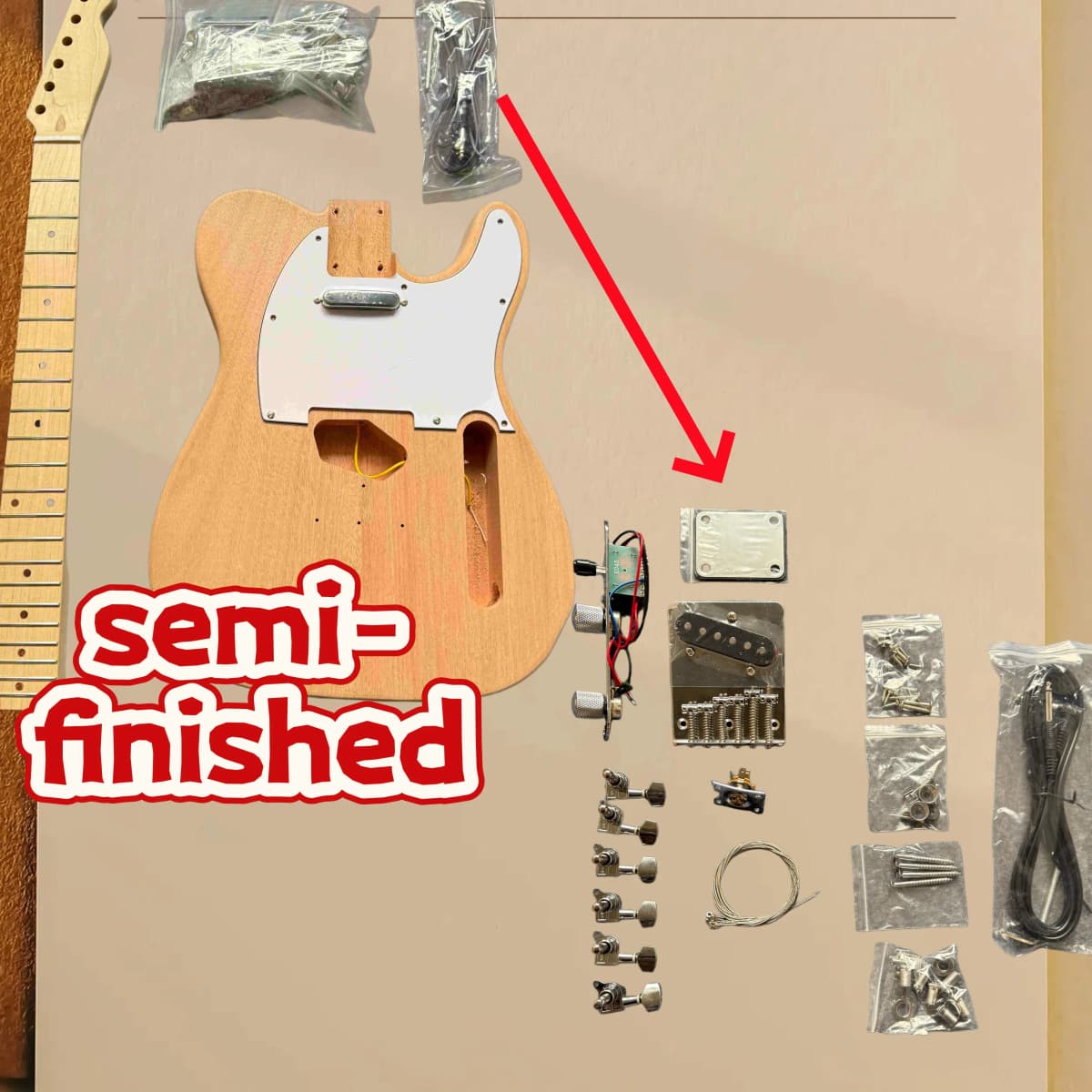 Special Semi-finished Electric Guitar Strap Assembly Accessories Suitable for DIY Music and Art Enthusiasts
