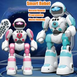 Smart Kids Robot Interactive Intelligent Robo for Kids Robotics Music Dance Record Repeat Touch Gesture Control Toys for Boys Children Christmas Gifts Ship from US Warehouse Fast Delivery