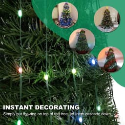 Smart Christmas Tree LED String Lights with Star Topper,Bluetooth APP Control Timer Music Sync Christmas Decoration Lights