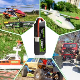 OVONIC 2S LiHV LiPo Battery 7.6V 450mAh 100C 2S1P Soft‑Case 4‑Pack with BT3.0 Plug for 2S Tinywhoop Brushless Quadcopter Micro FPV Drone