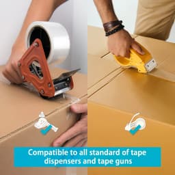 Heavy Duty Transparent Adhesive Tape 4.5cm x 55 Yards 12 Rolls Clear Shipping Tape for Warehouse Use
