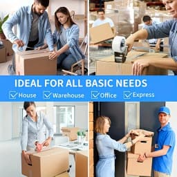 Heavy Duty Transparent Adhesive Tape 4.5cm x 55 Yards 12 Rolls Clear Shipping Tape for Warehouse Use