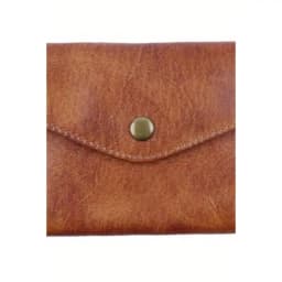 JSERYISGN Men's Retro Business Card Holder Handmade Genuine Leather Compact Design Dual Function Coin & Card Case