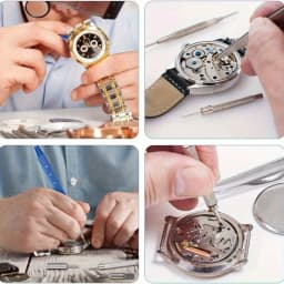 208pcs/Set Professional Watch Repair Tool Kit - Stainless Steel Watch Battery Replacement Set with Spring Bar & Band Link Pin Tools, Case Opener, Screwdrivers, Tweezers - Carrying Case Included