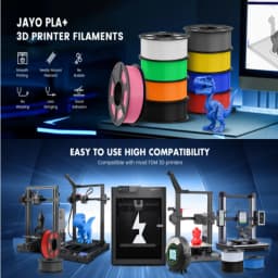JAYO 3*1.1KG PLA + Filament 1.75MM PLA Plus 3D Printer Filament 1.1KG/roll For FDM Neatly Wound Coloful 3D Printing Material for 3D Printer & Pen