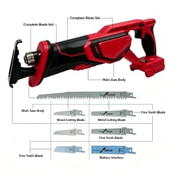 Brushless Reciprocating Saw 3000RPM High-Power Cutting Saw Electric Saber Saw Cutting Machine Power Tools For MWQ Battery