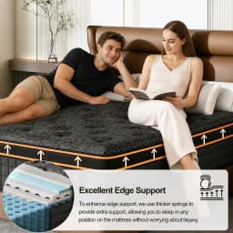 12/14 Inch Twin, Full, Queen, King, Mattress Memony Foam And Spring, Medium Firm Mattress for Cooling, Pressure Relief, Edge Support & Motion Isolation Box-Packed for Bedrooms, Guest Rooms And Hotels