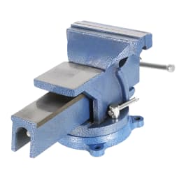 6 Inch Heavy Duty Bench Vise with 360° Swivel Base and Integrated Anvil for Metalworking