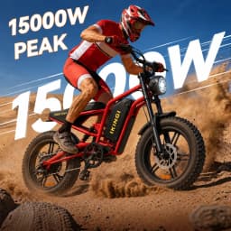 1500W Electric Bike for Adults, 60V 23.4Ah Battery 48MPH Fast Speed, 20" Fat Tire Off-Road E-Bike, Full Suspension, Dual Disc Brakes, 7-Speed, LCD Display, Turn Signals, Urban Commuter Electric Bicycle