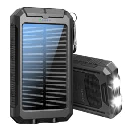 10000mAh Solar Charger Portable Power Bank USB-C Port Mobile Battery Pack for Phone,Solar power bank, portable power bank, external battery, strong light LDE light, suitable for all smartphones,Suitable for outdoor camping and hiking