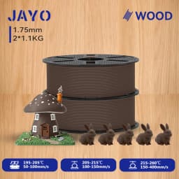 JAYO 2*1.1KG Wood PLA 3D Filament 1.75mm 1.1KG/Roll PLA Wood Texture 3D Printer Filament 10-15% Wood Fiber 3D Printing Materials