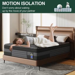 Queen Mattress, 12 Inch Hybrid Queen Size Mattress in a Box Memory Foam & Individual Pocket Springs, Medium Firm Feel, Motion Isolation, Pressure Relief, Edge Support, Help with Back Pain