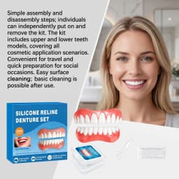 Decorative Simulation Teeth Set Silicone Smile Appearance Accessory Kit Lightweight Easy‑Wear Decor Teeth Kit for Home Daily Use