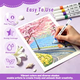 TBC The Best Crafts 120 Colors Acrylic Paint Markers, Strong Coverage, Waterproof Non-ToxicOdorless, Multi-Surface Pens For Paper, Ceramic, Fabric, Stone, Back To School & DIY Crafts
