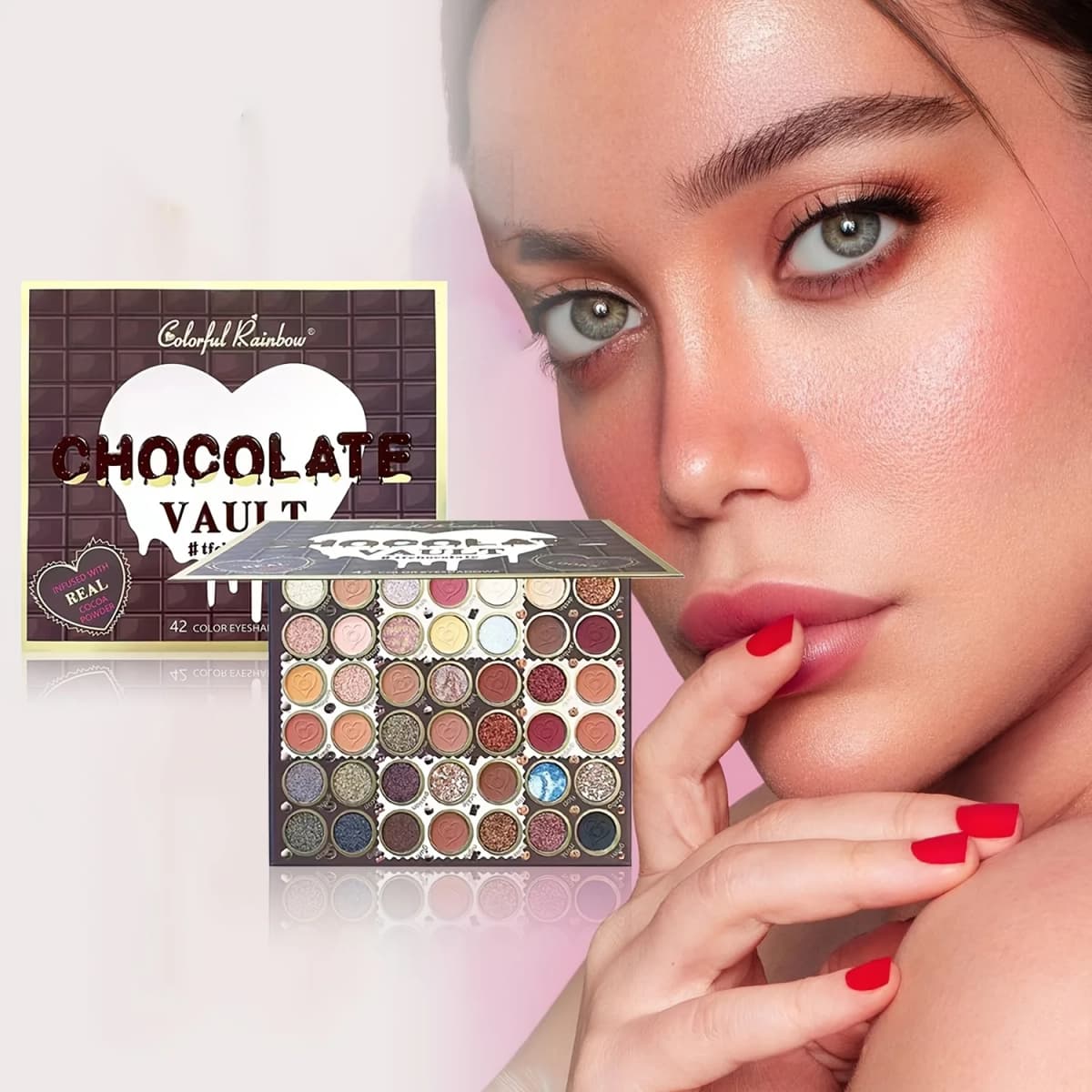 42 Shades Professional All-in-One Eyeshadow Palette, Contains Matte, Pearlescent and Chunky Glitter, High Pigment Long Lasting No Powder Fallout, Perfect Stage Makeup Palette, Great Festival Gift For Women