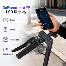 Electric Scooters for Adults Teens, 350W Motor, 8.5'' Solid Tires, 37V 7.8AH Battery,21Miles Max Range, Front Suspension,APP Control for Commuting