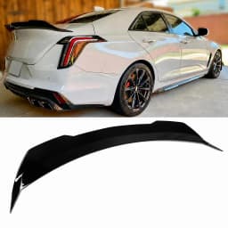Car Rear Trunk Wing For Cadillac CT4 2020-2025 High Kick Duckbill Trunk Spoiler Tail Wings Fixed Decoration Tuning Body Kit Accessories