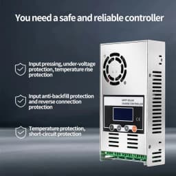 ECGSOLAX 60A MPPT Solar Charge Controller Battery Charging Controller 12/24/36/48V Auto Max PV 150VDC Solar Controller