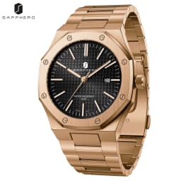 SAPPHERO Men's Quartz Watch Japan Movement Analog Wristwatch Stainless Steel Case Date Display 50M Waterproof Business Casual Fashion Luxury Dress Sport Watch for Men Classic Casual Daily Wear Office Work Travel Birthday Anniversary Holiday Gift