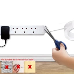 6 Rolls Flexible Nano Tape 10M x 20mm Transparent Double Sided Adhesive Tape for Kitchen Bathroom Use