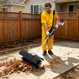 2.3 Horsepower Handheld Sweeper, 52cc Powered Broom Sweeper Mit 52cm Brush, Lawn Cleaning Sweeping Machine, Handheld Lawn Sweeper for the Leaves and Dirt on the Lawn