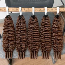 Body Wave Crochet Human Hair Bundles Chocolate Brown Burmese Curly Crochet Hair Pre Separated Knotless Reusable Feather Crochet Human Hair