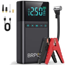 9500A Portable Car Charger, Jump Starter, Rechargeable Battery, Car Battery Launcher, Restoration Item Emergency Starter With Air Compressor Portable Car Battery Booster With 150PSI Auto-Stop Tire Inflator 10.0L Diesel